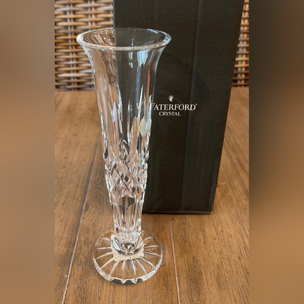Waterford Lismore 9" Vase Rare Vintage Discontinued‎ But NIB w/Tags